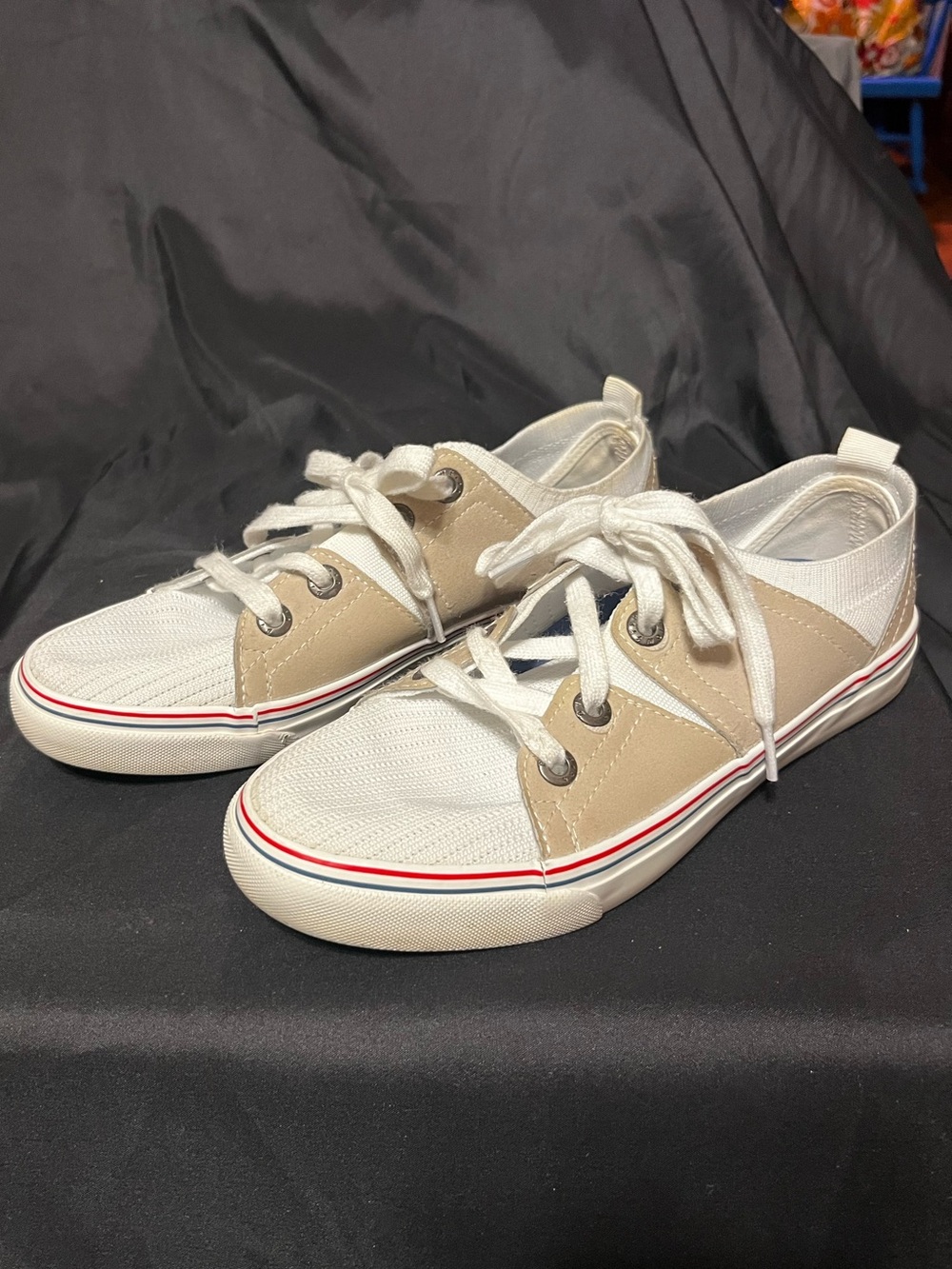 Blowfish Beige and White Women's Sneakers